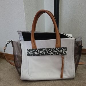 Coach Tan and Black Elegant Tote